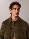 Green Relaxed Corduroy Shirt Jacket  Men