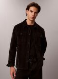 Black Relaxed Corduroy Shirt Jacket  Men