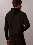 Μαύρο Hoodie Premium Terry Με Κουκούλα Και Denim Λογότυπο  Άνδρας