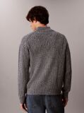 Grey Heathered Cotton Zip Cardigan  Men