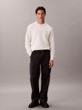 White Classic Cotton Monogram Jumper  Men