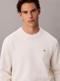 White Classic Cotton Monogram Jumper  Men