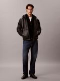 Black Cotton Waffle Half Zip Jumper  Men