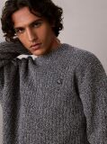 Grey Cotton Ribbed Jumper  Men