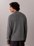 Grey Cotton Ribbed Jumper  Men