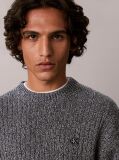 Grey Cotton Ribbed Jumper  Men