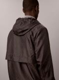 Black All-Over Logo Windbreaker Jacket  Men