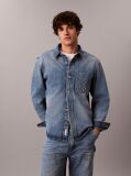 Denim Ανάγλυφο Τζιν Overshirt  Άνδρας