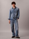 Denim Ανάγλυφο Τζιν Overshirt  Άνδρας