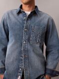 Denim Ανάγλυφο Τζιν Overshirt  Άνδρας