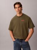 Green Relaxed Calvins Or Nothing Graphic T-Shirt  Men
