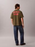 Green Relaxed Calvins Or Nothing Graphic T-Shirt  Men