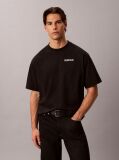 Black Relaxed Calvins Or Nothing Graphic T-Shirt  Men