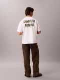 White Relaxed Calvins Or Nothing Graphic T-Shirt  Men