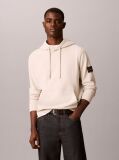 Μπεζ Βαμβακερό Hoodie Με Κουκούλα Και Λογότυπο  Άνδρας