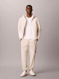 Beige Cotton Terry Cargo Joggers  Men