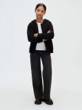 Black Monogram Patch Zip-Thru Hoodie  Kids Unisex