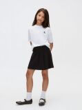 Black Kids' Punto Milano Pleated Skirt  Girls