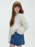 Beige Kids' Striped Cropped Jumper  Girls