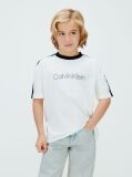 White Colourblock Taping T-shirt  Boys