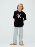 Black Mesh Logo Appliqué T-Shirt  Boys