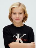 Black Mesh Logo Appliqué T-Shirt  Boys