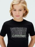 Black Perforated Logo T-Shirt  Boys