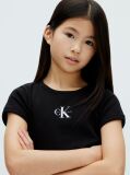 Μαύρο Ριμπ T-Shirt  Κορίτσι