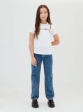 Λευκό Παιδικό Slim T-Shirt Με Λογότυπο  Κορίτσι