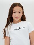 Λευκό Παιδικό Slim T-Shirt Με Λογότυπο  Κορίτσι