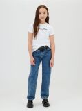 Λευκό Παιδικό Slim T-Shirt Με Λογότυπο  Κορίτσι