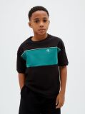 Μαύρο Παιδικό T-Shirt Με Color Block Σχέδιο  Αγόρι