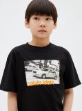 Μαύρο Παιδικό T-Shirt Με Λογότυπο  Αγόρι