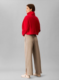 Red French Terry 1/4 Zip Sweatshirt  Women