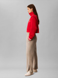 Red French Terry 1/4 Zip Sweatshirt  Women