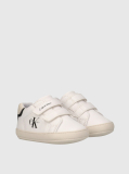 White Baby Low Cut Velcro Sneakers  Boys