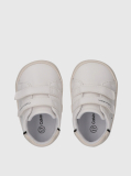 White Baby Low Cut Velcro Sneakers  Boys