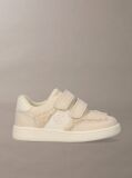 Μπεζ Παιδικά Sneakers Με Velcro Και Χαμηλό Κόψιμο  Κορίτσι