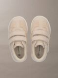 Μπεζ Παιδικά Sneakers Με Velcro Και Χαμηλό Κόψιμο  Κορίτσι
