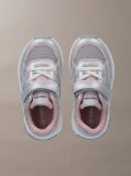 Ασημί Παιδικά Sneakers Με Velcro Και Κορδόνια  Κορίτσι