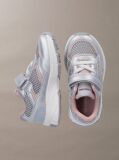 Ασημί Παιδικά Sneakers Με Velcro Και Κορδόνια  Κορίτσι