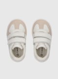 White Low Cut Velcro Sneaker  Kids Unisex