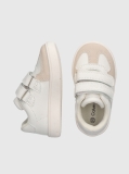 White Low Cut Velcro Sneaker  Kids Unisex