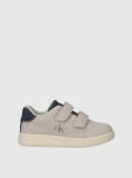 Grey Kids Low Cut Velcro Sneakers  Kids Unisex