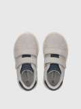 Grey Kids Low Cut Velcro Sneakers  Kids Unisex