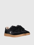 Black Kids Low Cut Velcro Sneakers  Kids Unisex