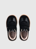 Black Kids Low Cut Velcro Sneakers  Kids Unisex