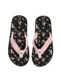 Pink Logo Print Flip Flop  Girls