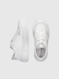 White Low Cut Lace-Up Sneaker  Girls