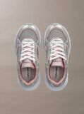 Ασημί Παιδικά Δετά Sneakers Με Χαμηλό Κόψιμο  Κορίτσι